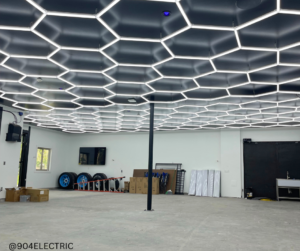Johnson Electric Jacksonville Florida Electrician Hexagon Roof Lighting Install